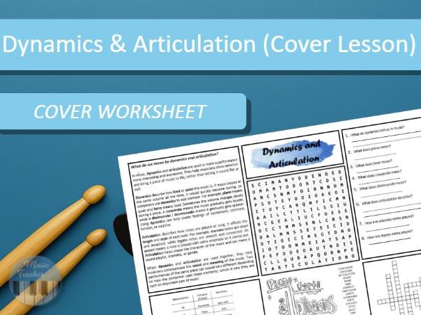 Dynamics and Articulation Worksheet (Cover Lesson)