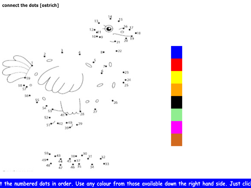 connect the dots [ostrich]