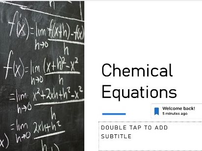 Balancing Chemical Equations