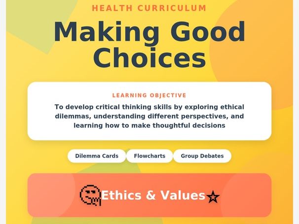 Ethical Decision-Making & Critical Thinking – SEL / PSHE Extension Lesson (KS1–Lower KS2)