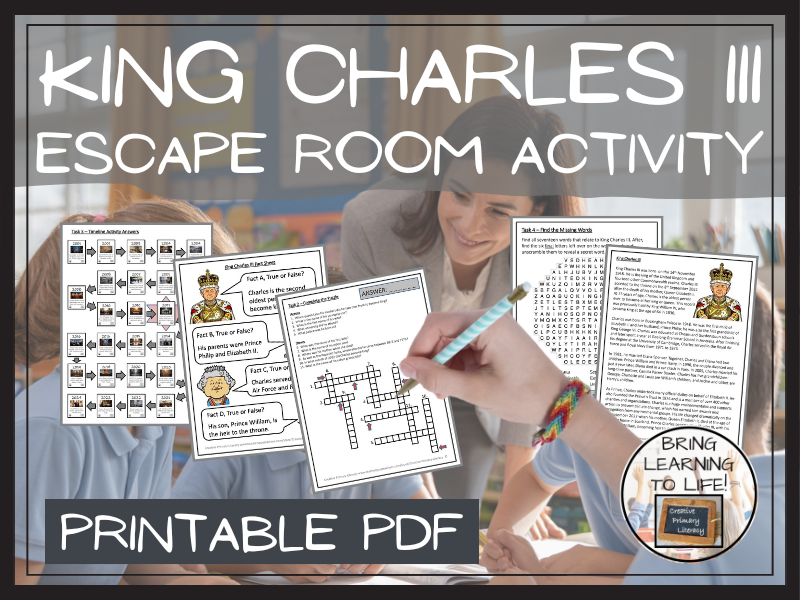 King Charles III Escape Room Activity