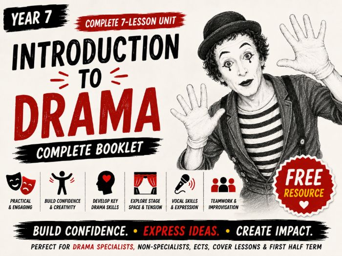 Year 7 Drama – Introduction to Drama | Complete 7-Lesson Unit