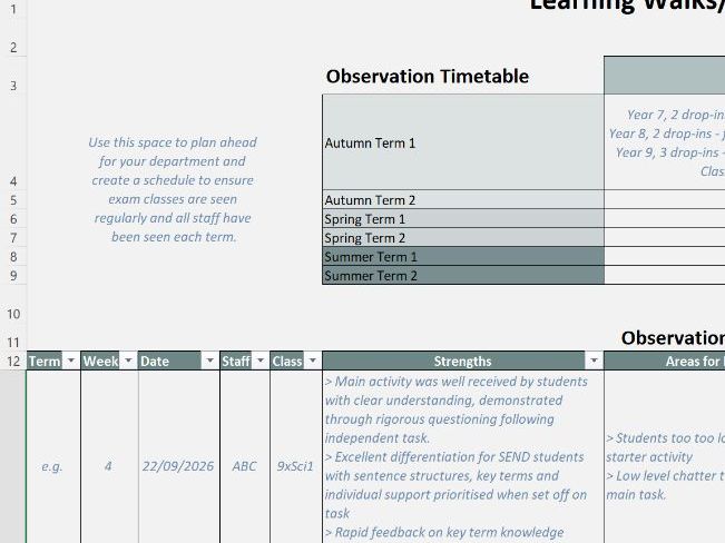 Department Master Tracker (Head of Department)
