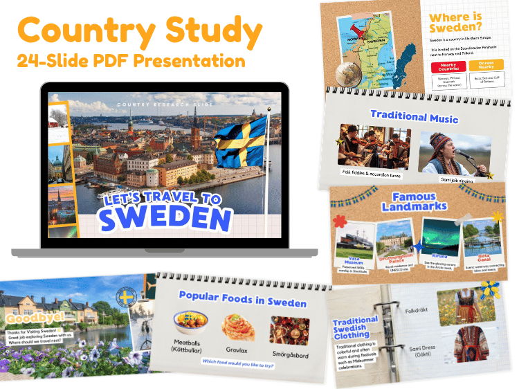 Sweden Country Study | Geography & Culture 24-Slide Presentation