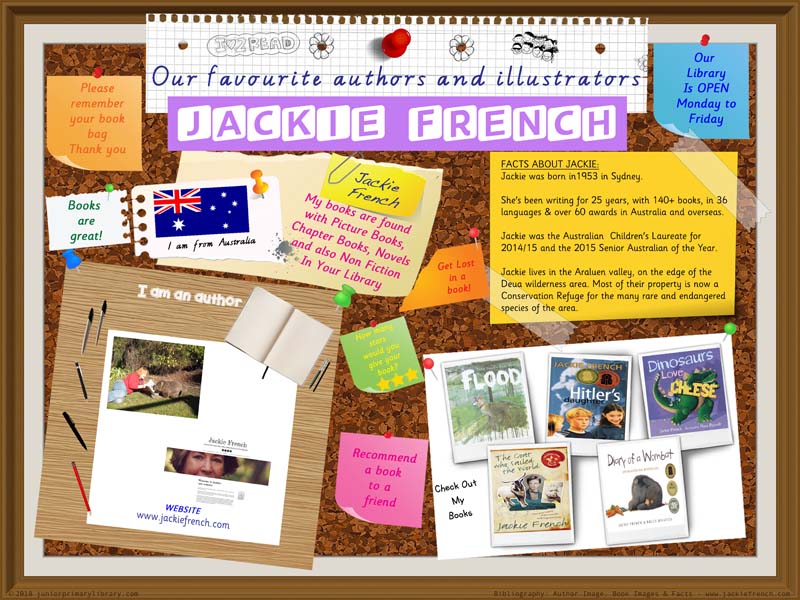 Library Poster - Jackie French Australian Author Of Children's Books