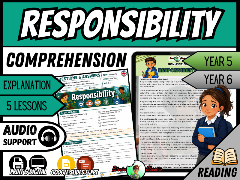Responsibility | Reading Comprehension | Year 5 and 6