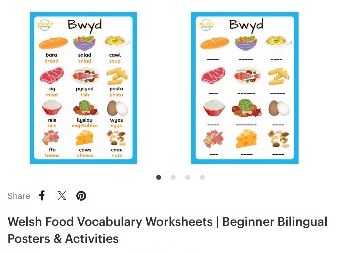 Welsh Food Vocabulary Worksheets | Beginner Bilingual Posters & Activities