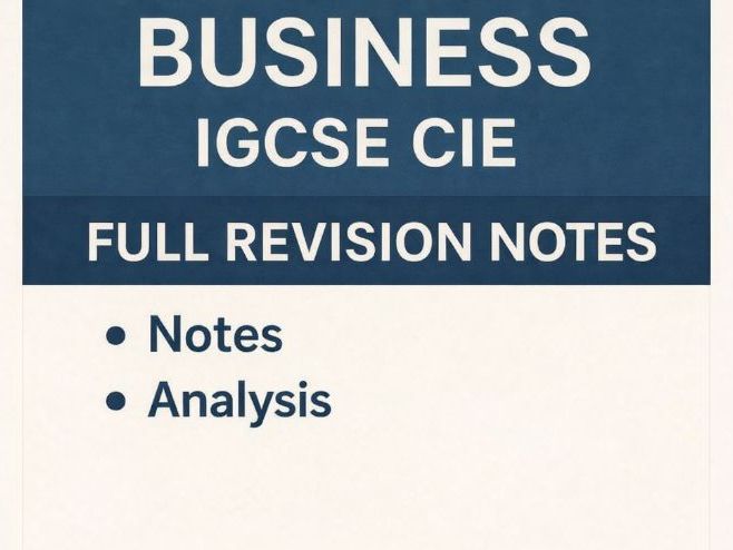 0450 CIE IGCSE Business Studies Notes