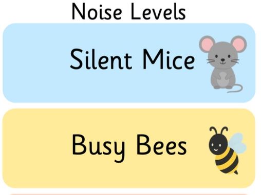 Animal Classroom Noise Level Posters