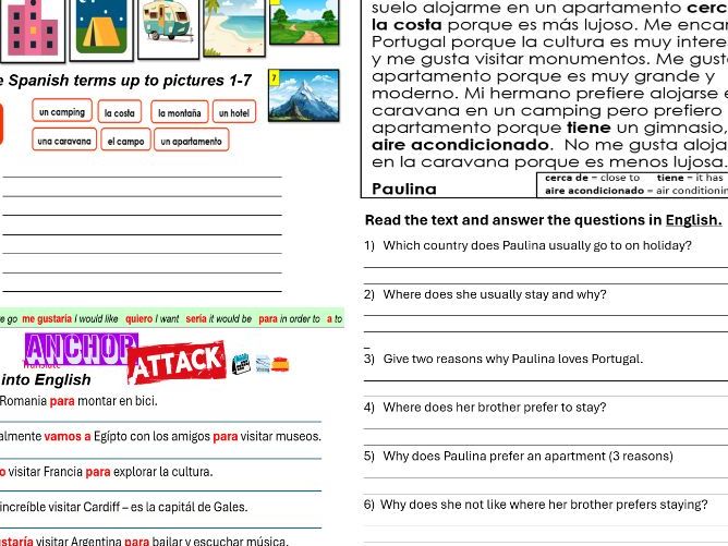 SPANISH COVER: HOLIDAYS/VACACIONES