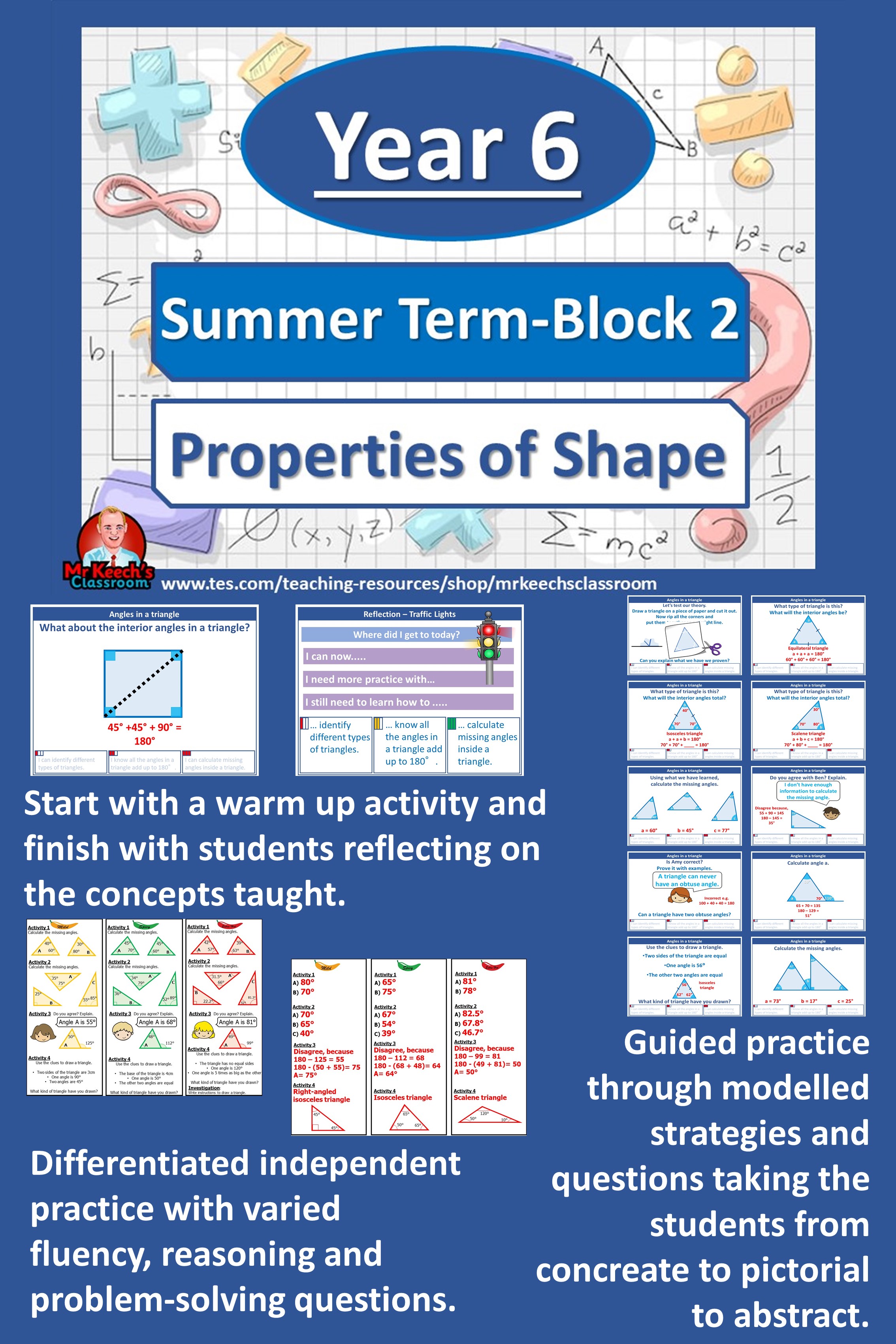 Year 6 - Properties of Shape - Angles in a triangle- White Rose Maths ...