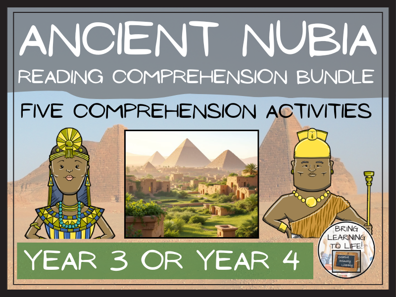 Ancient Nubia Reading Comprehension Activity Bundle | Year 3 or Year 4