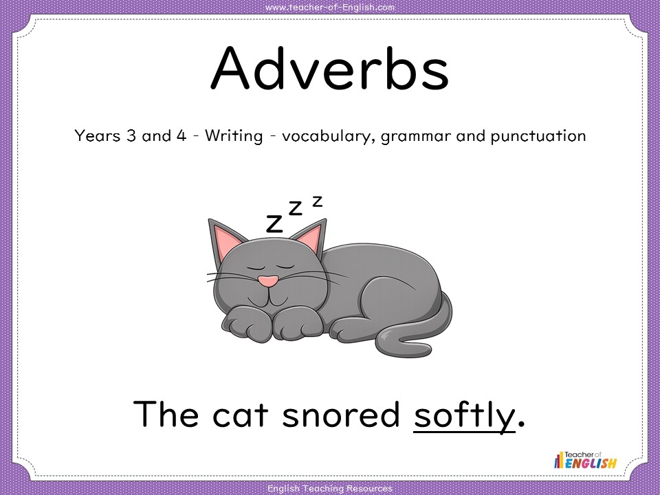 Adverbs - Years 3 and 4 Grammar