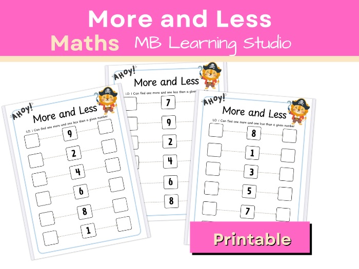 Pirate Themed More and Less