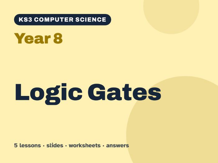 KS3 Computer Science Year 8: Logic Gates – 5 lessons