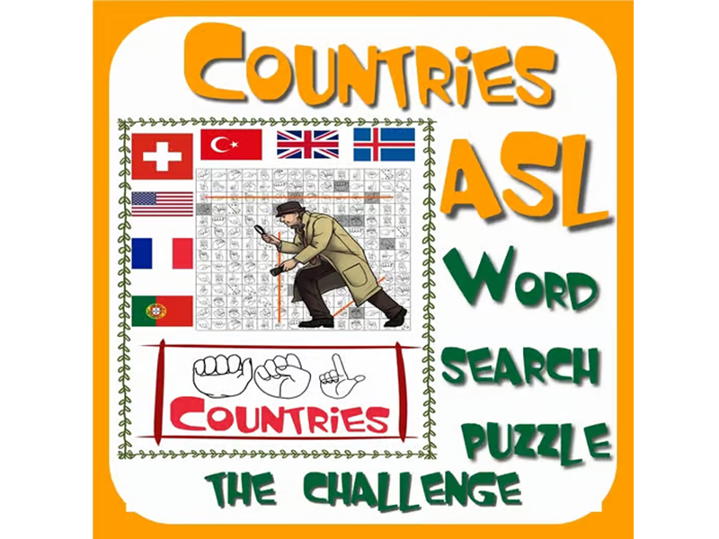 ASL Fingerspelling Word Search Puzzles