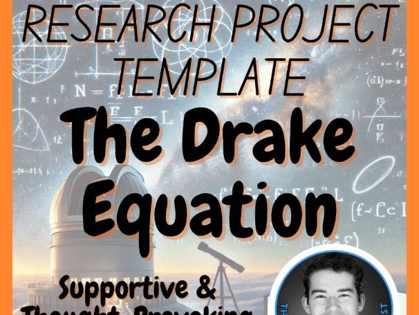 The Drake Equation | Space Science Research Project Template | Digital + Print