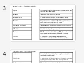 GCSE History Edward I Vocabulary Matches