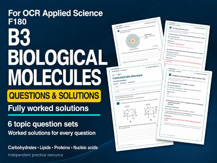 OCR AAQ Applied Science - F180 B3 Practice Questions