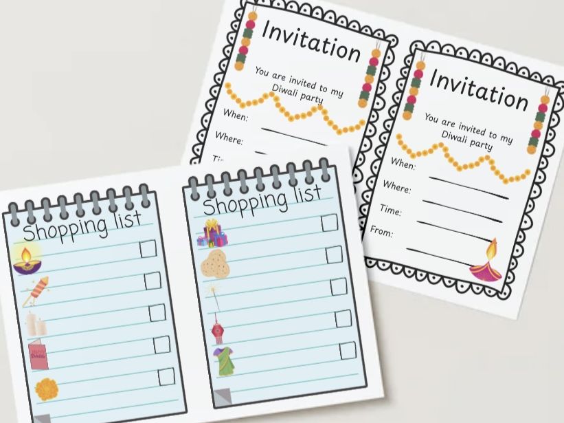 Diwali themed writing provocations for the homecorner