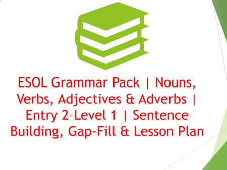 ESOL Grammar Pack 2026 -2027 + Answers (Printable · Entry 2–Level 1)