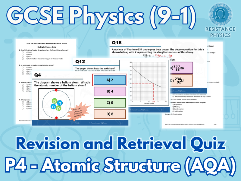 GCSE Science - Revision Quiz - Atomic Structure (AQA)