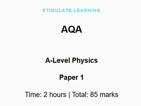 AQA A Level Physics Paper 1