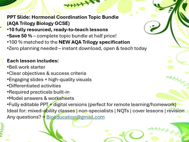 B11 Hormonal Coordination