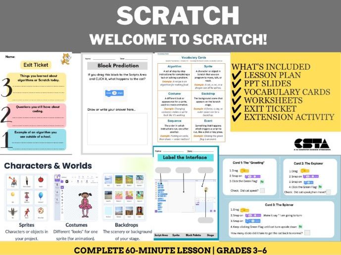 Introduction to Scratch Coding – Complete Lesson Pack | | PPT, Activities & Lesson Plan