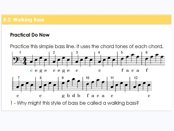 Year 8 The Blues - Walking Bass | KS3 Music Lesson 5