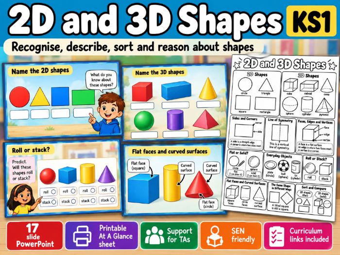2D and 3D Shapes KS1