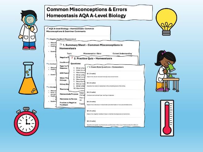 AQA A Level Biology Revision Misconceptions & Practice Homeostasis Chapter 16