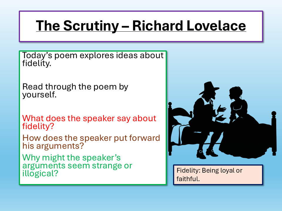 The Scrutiny Richard Lovelace A Level