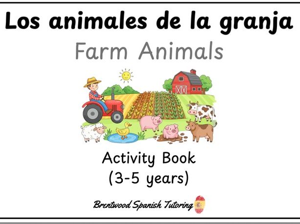 Spanish Farm Animals Activity Book (Ages 3–5)