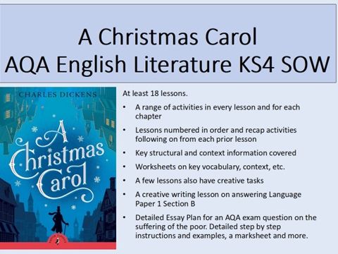 A Christmas Carol AQA English Literature KS4 SOW