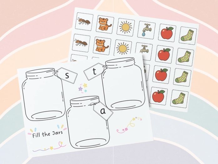 Phonics - Fill the Jar Initial Sound Pack