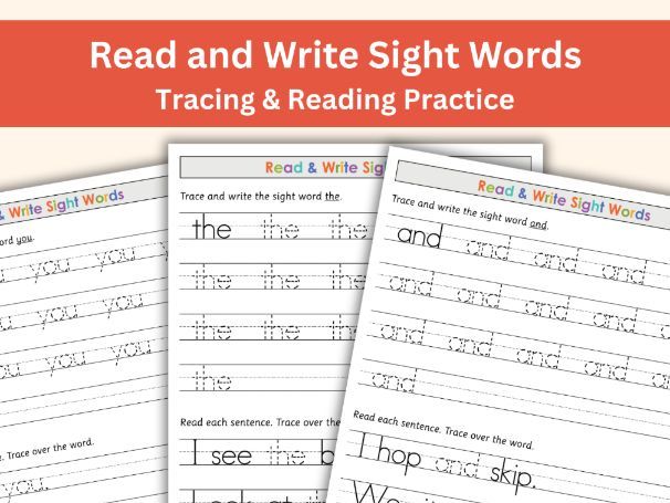 Read & Write Sight Words Workbook – 100+ High-Frequency Words