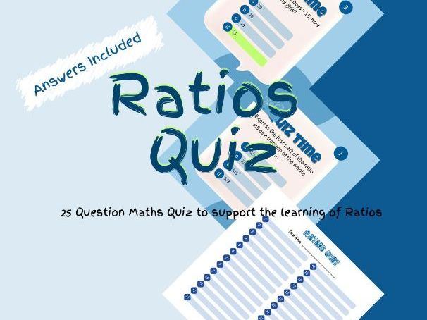 Maths Ratios Quiz Game Activity