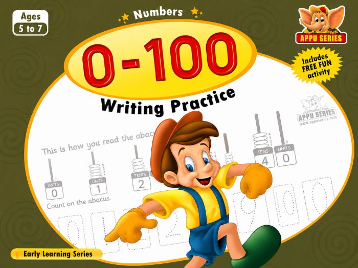Numbers 0 to 100 Writing Practice Book