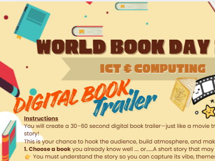 World Book Day ICT -Book Cover / Trailer