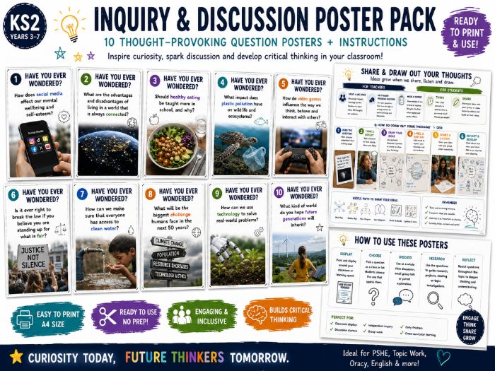KS2 Inquiry & Discussion Cards – Printable Thinking & Discussion Pack