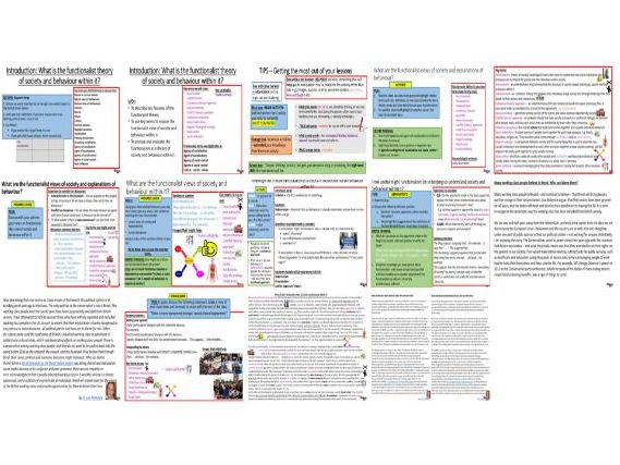 A-level Sociology – Introduction to Functionalism (Theory of Society and Behaviour )