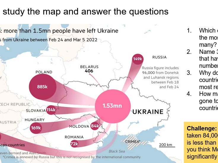 Ukraine Refugee Crisis - Geography