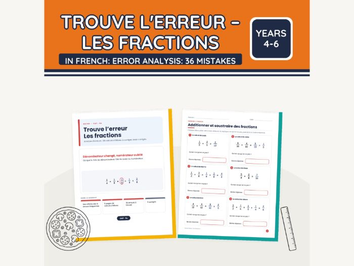 French Find the Mistake: Fractions