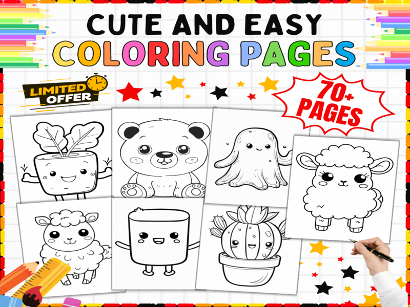 70+ Cute and Easy Colouring Pages | Simple Activities & Adorable Designs for Creative Early Years