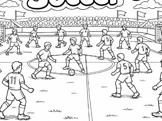 Soccer Football Colouring Page