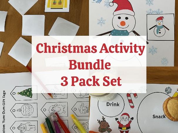 Christmas Activity Bundle, Festive Games & Crafts