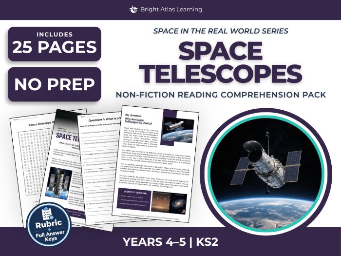Space Telescopes Reading Comprehension | KS2 Years 4 & 5