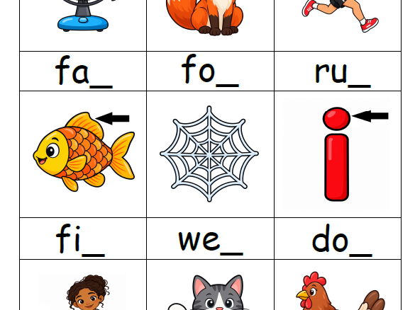 CVC Missing Final Sounds Worksheet