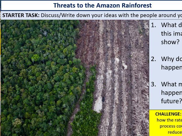 South America (KS3 Geography) Lesson 4: Rainforest Threats